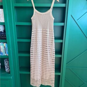 Elizabeth and James Cream Crochet Maxi Dress